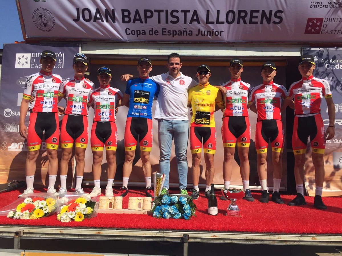 El equipo Cartagena - Esetec, del Club Ciclista Cartagena,primer lder de la Copa de Espaa junior