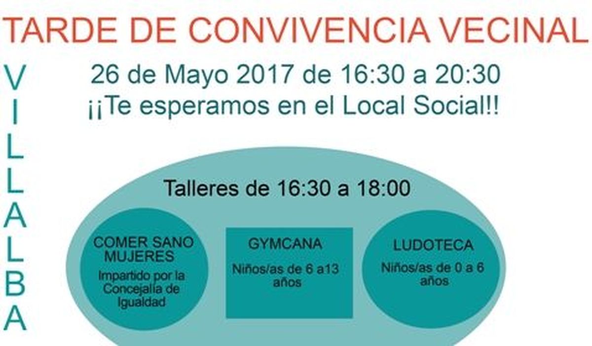 Cartel de la convivencia vecinal de Villalba