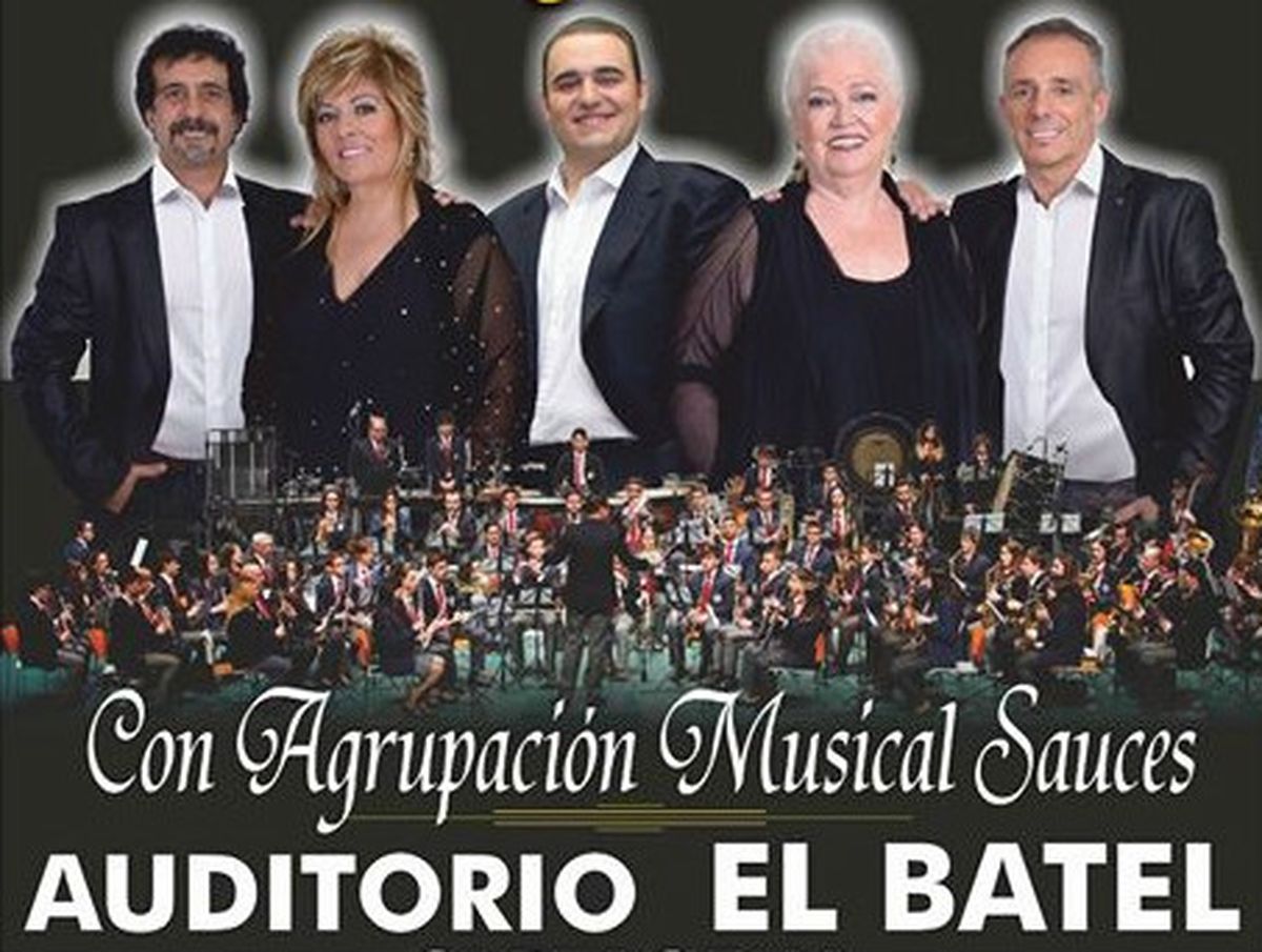 Cartel del concierto de Mocedades y Agrupacin Musical Sauces