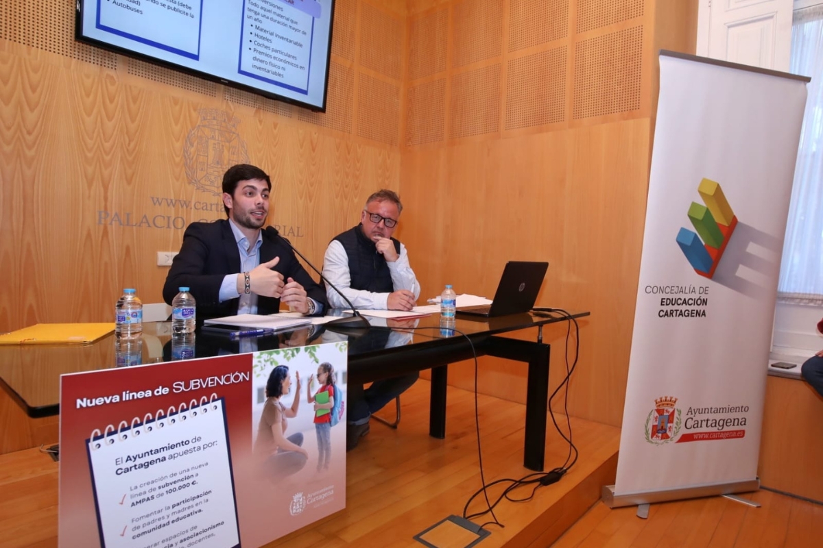 El Ayuntamiento de Cartagena prepara con las AMPAS el desarrollo de la nueva lnea de 100.000 euros para subvenciones 