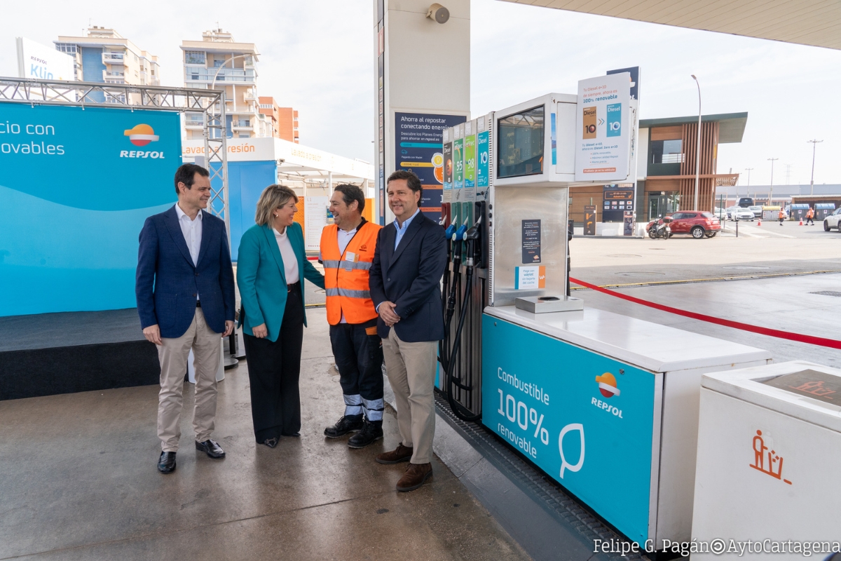 Cartagena alberga la primera planta de Repsol que produce combustible 100% renovable a toda Espaa