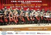 Cartel del concierto del Coro Gospel EME en beneficio del CDA Icue