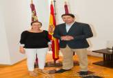 Reunin de la alcaldesa, Ana Beln Castejn, con el presidente de la Autoridad Portuaria, Antonio Sevilla