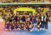Copa de Espaa de Ftbol Sala, final en Cartagena, con victoria del Bara.