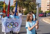 OlimpiADE, antorcha olmpica de Barcelona 92 en los colegios de Cartagena.