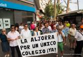 Manifestacin de vecinos de La Aljorra y gobierno municipal en Murcia