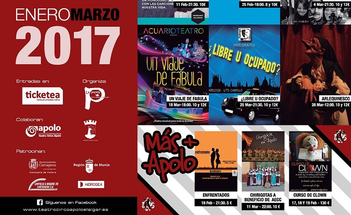 Programacin primer trimestre 2017 Teatro Circo Apolo El Algar