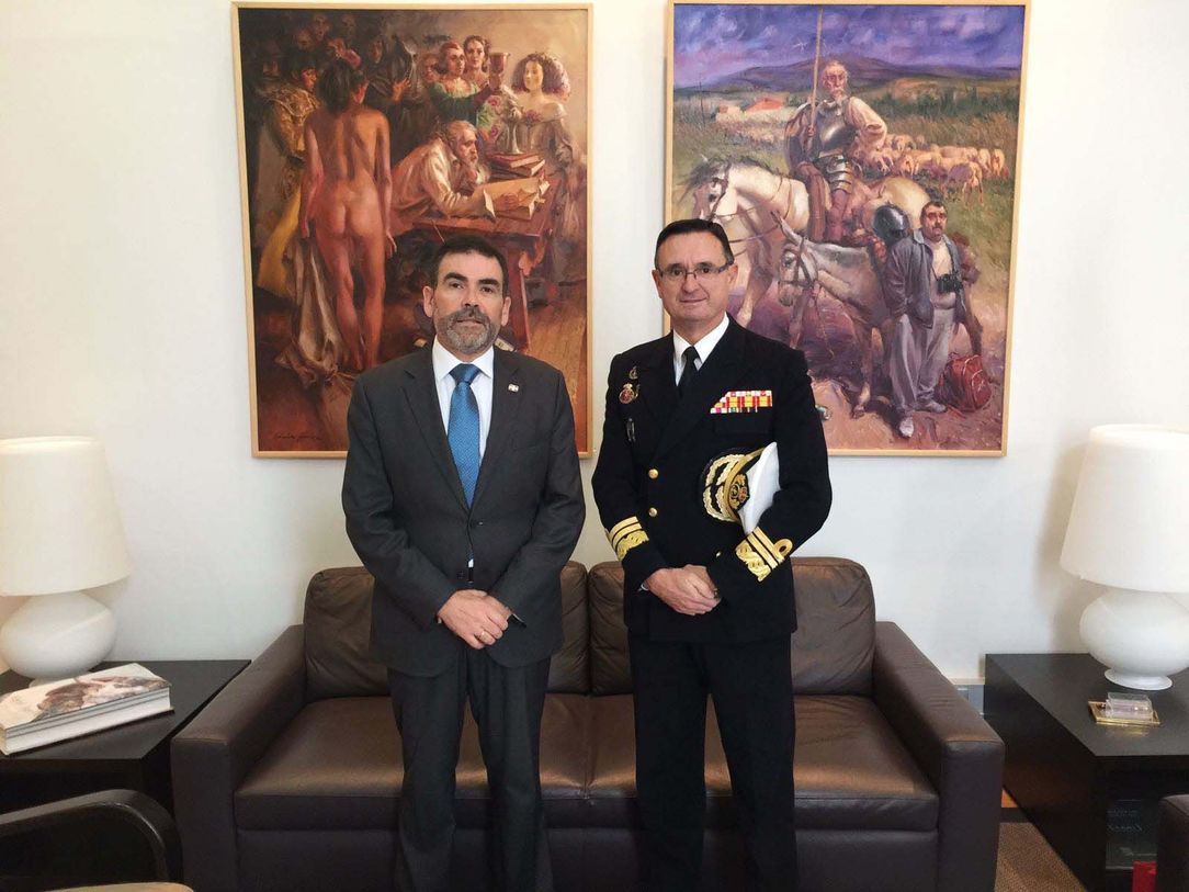 Recepcin del alcalde al almirante del Arsenal