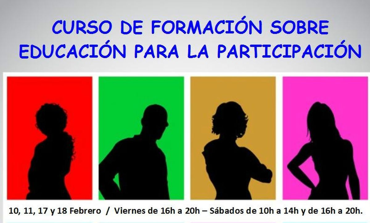 Cartel del curso sobre educacin para la participacin