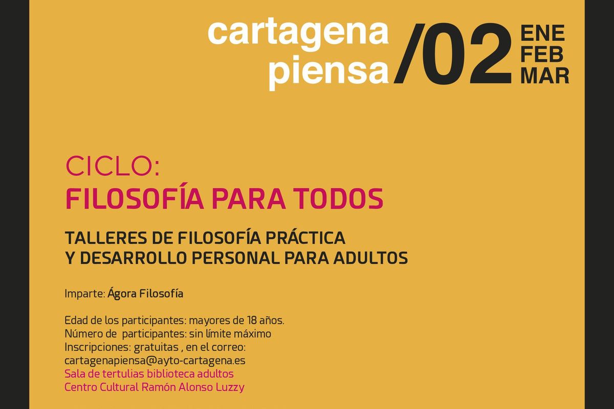 Cartel de 'Estrategias para pensar mejor', del programa 'Cartagena Piensa'