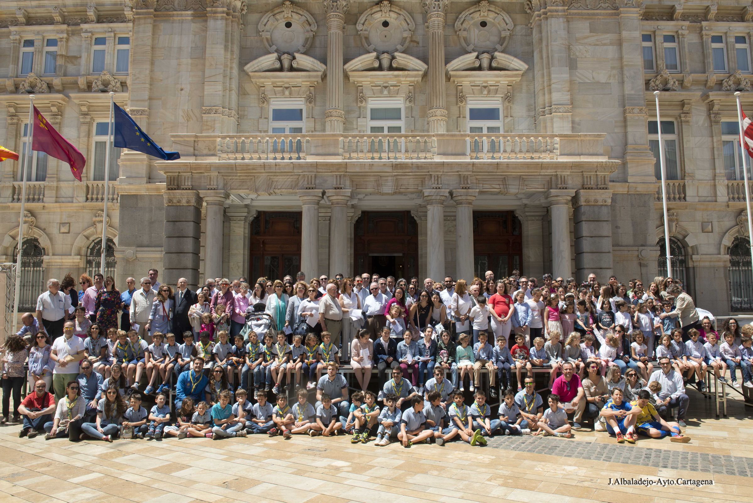 Foto de familia del Colegio de los Hermanos Maristas de Cartagena