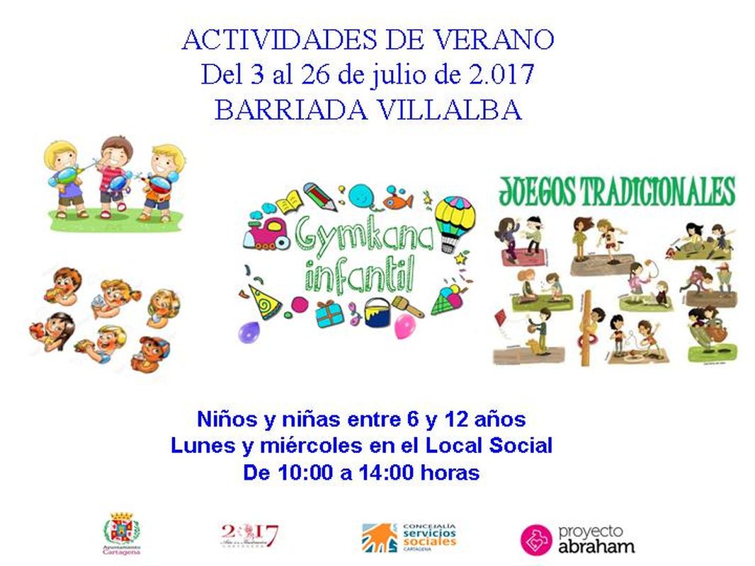 Cartel de las actividades de verano de Villalba 2017