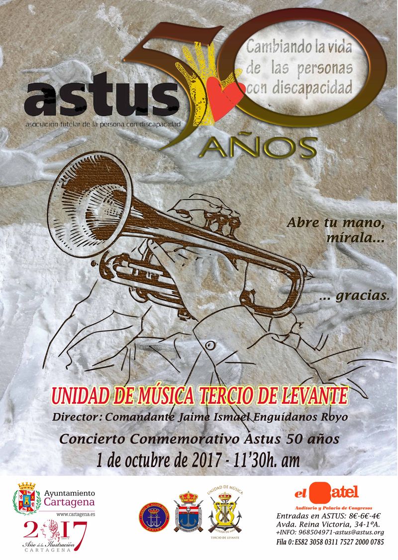 Ejercicio mañanero oasis Flor de la ciudad Concierto por el 50 aniversario de ASTUS a cargo de la Unidad de Música del  Tercio de Levante | Ayuntamiento de Cartagena