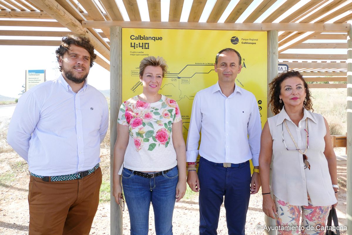 Visita de Obdulia Gmez y Javier Celdrn al Parque Regional de Calblanque