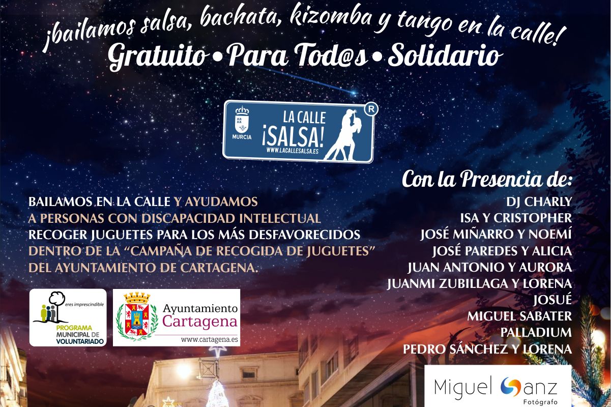 Cartel de la recogida solidaria de juguetes de La Calle Salsa y Fundacin SOI