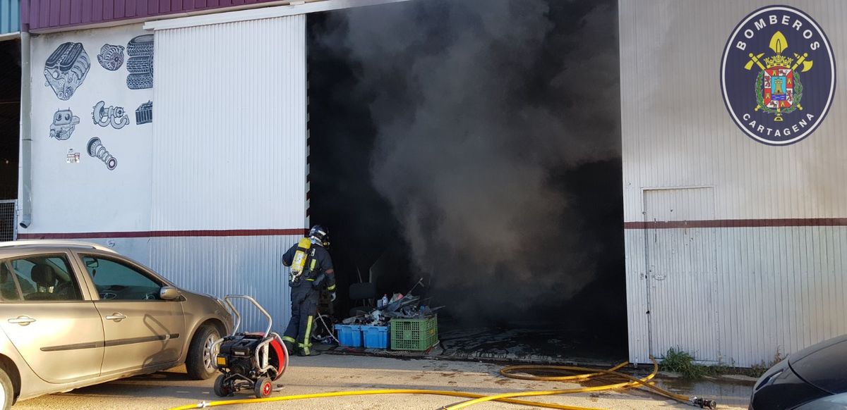 Incendio Taller de La Aljorra