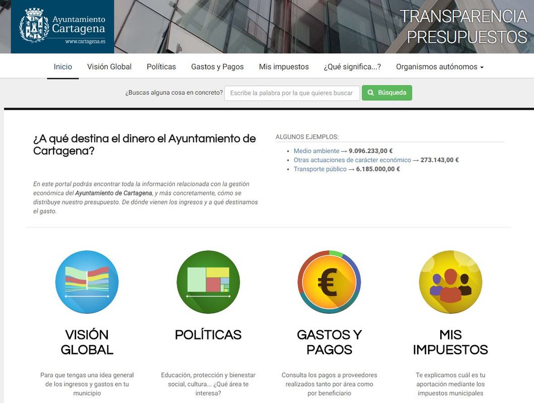 Portal de Transparencia, a qu destina el dinero el Ayuntamiento de Cartagena?