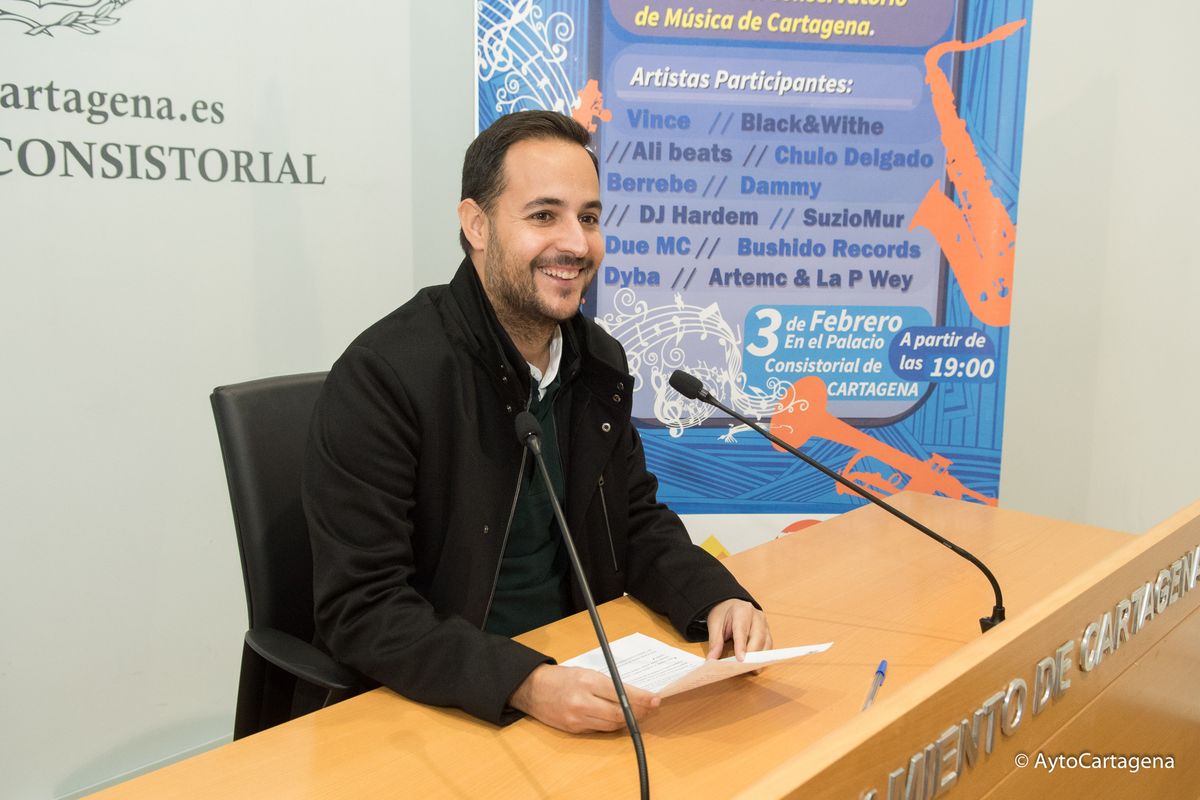 David Martnez Noguera en la presentacin del Rap Sinfnico