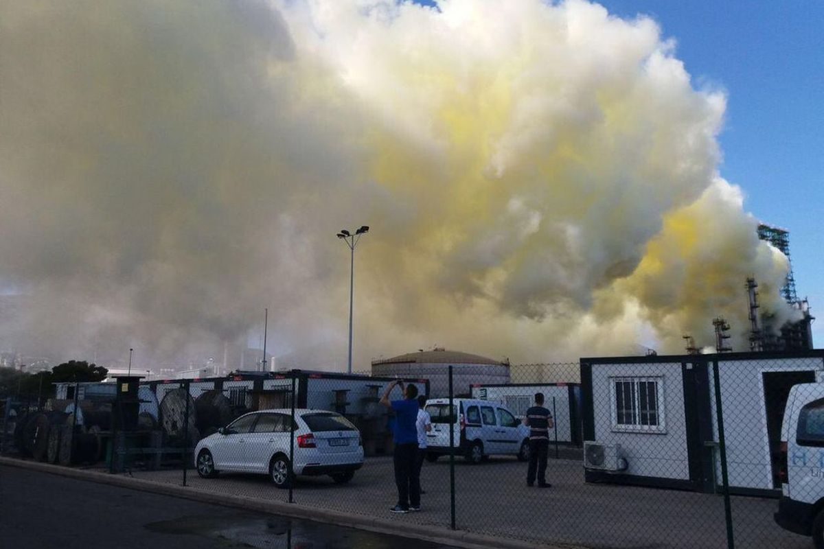 Emergencia en la Refinería de Escombreras el pasada 12 de junio
