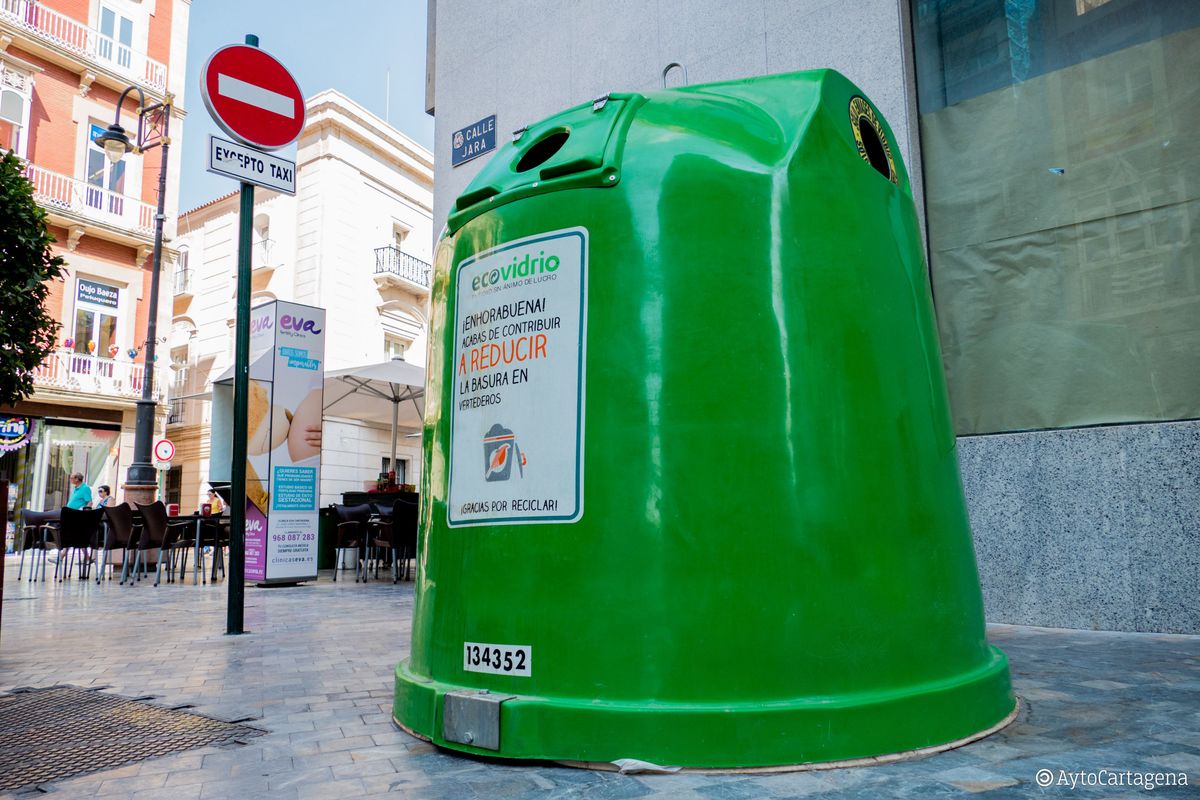 Contenedor igl para reciclaje de vidrio