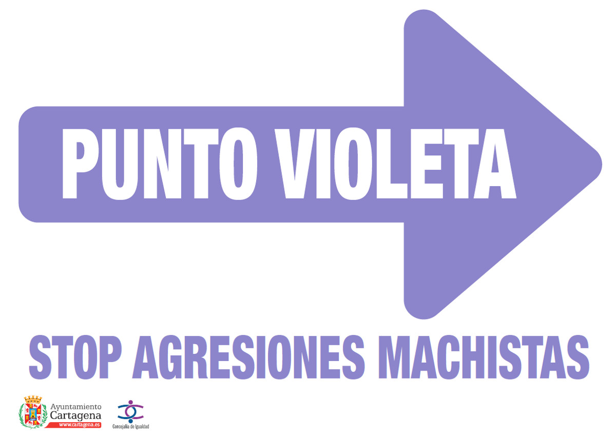 Cartel sealizador del Punto Violeta 