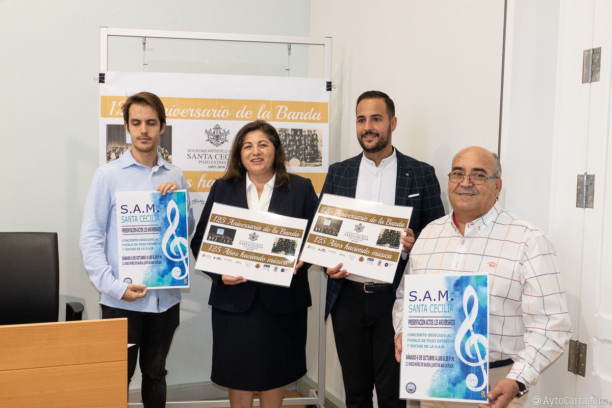 Presentacin de las actividades por el 125 aniversario de la Sociedad Artstico Musical Santa Cecilia de Pozo Estrecho