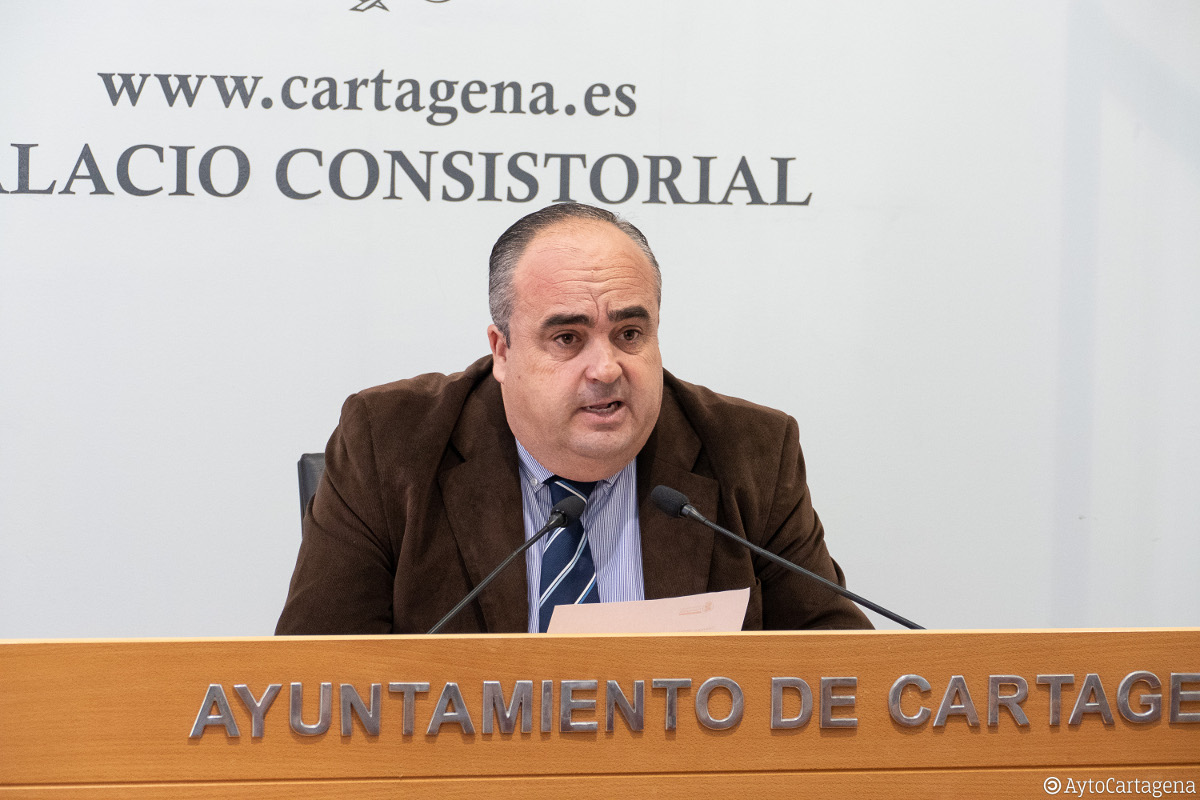 El concejal Juan Pedro Torralba durante sus declaraciones sobre Casco Antiguo