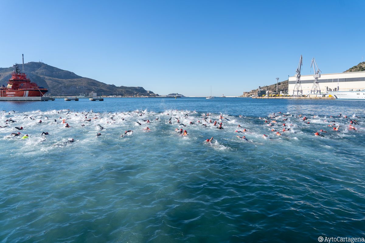 Triatlon en el Puerto de Cartagena. Imagen de Archivo