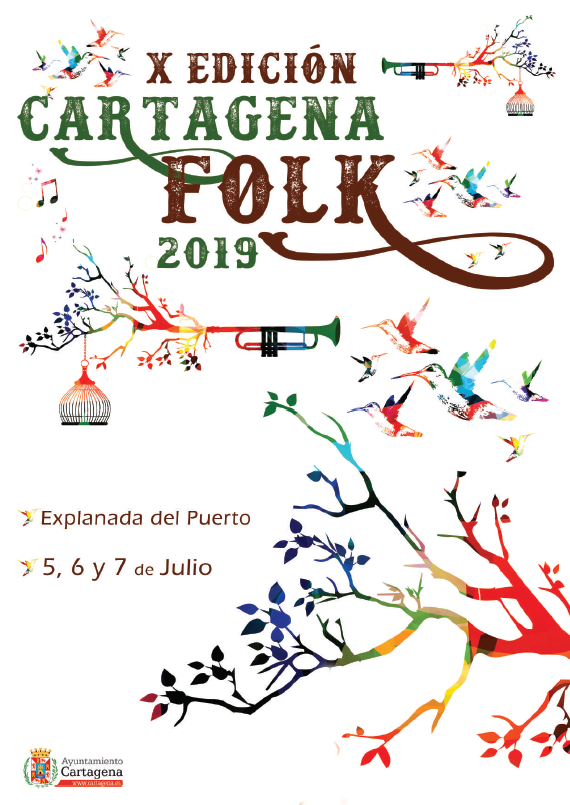Cartel X edición del Festival Cartagena Folk