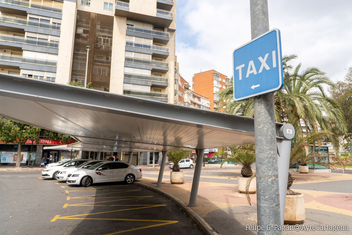 Paradas de taxis en Cartagena