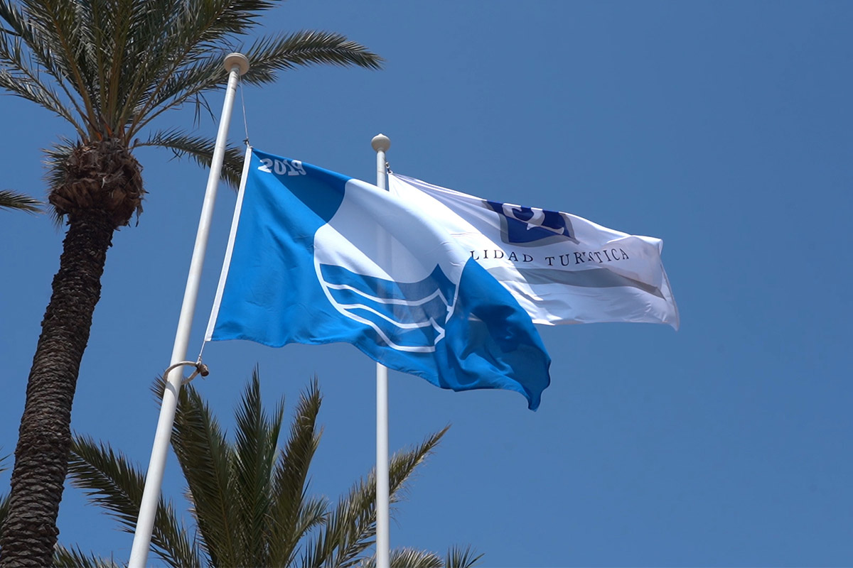 Bandera Azul y Bandera Q Calidad Playa San Gins La Azoha