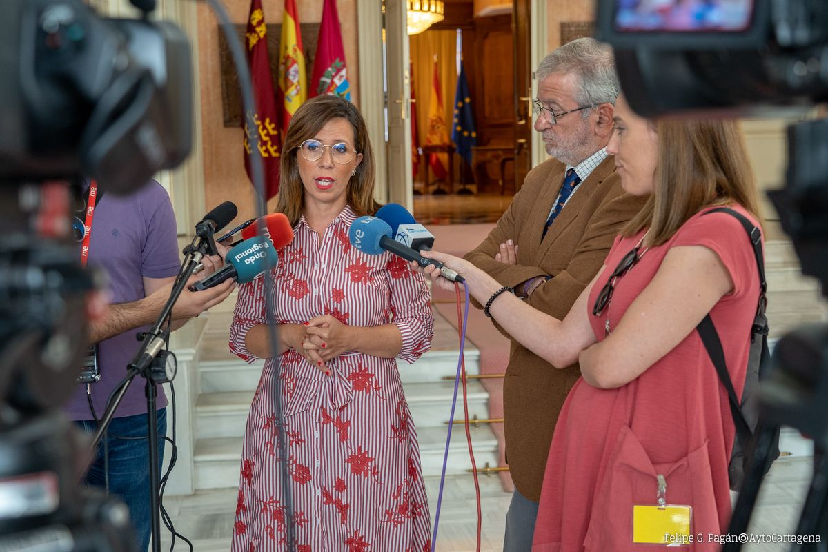 Entrevista de la alcaldesa de Cartagena con el presidente de la Asamblea Regional