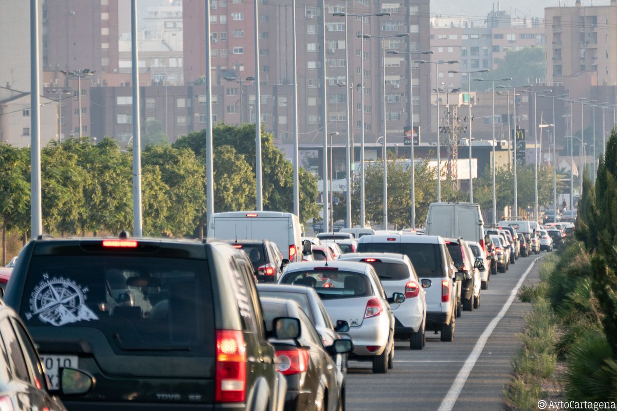 El tráfico es la principal fuente de ruido de la aglomeración urbana de Cartagena