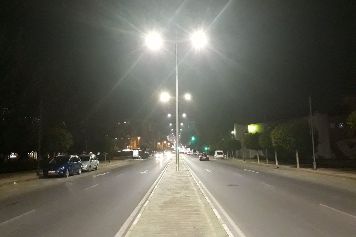 La calle Jorge Juan con nuevas luminarias led