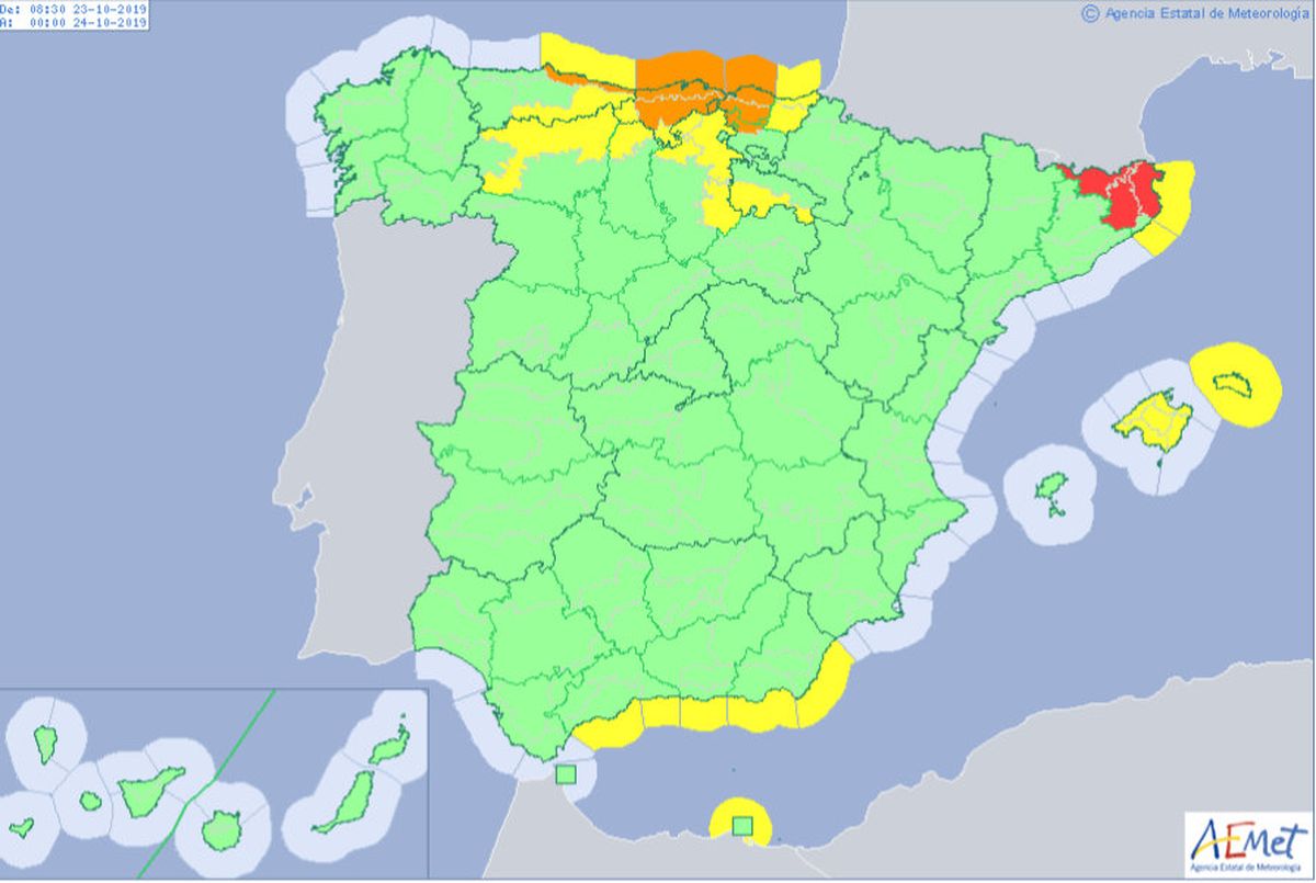 Desactivado el aviso amarillo por lluvias en Cartagena