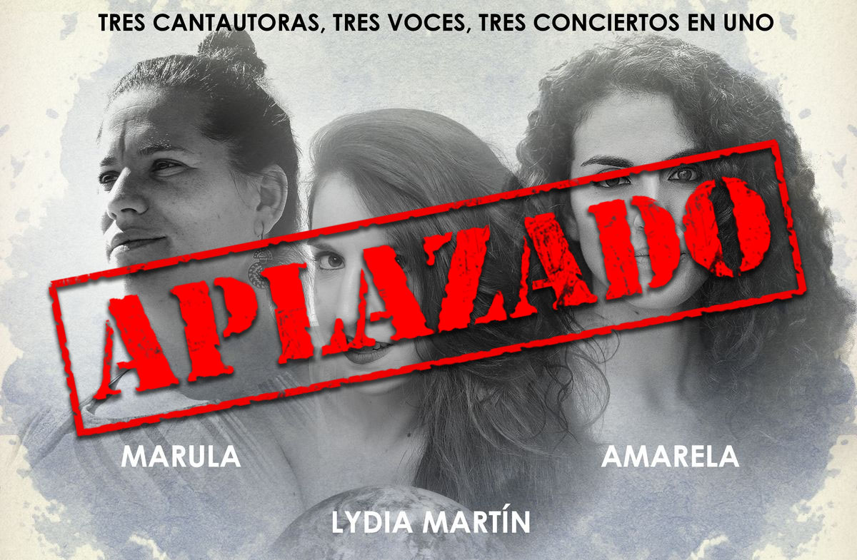 Cartel de Tres Cantautoras, Tres Voces, Tres Conciertos