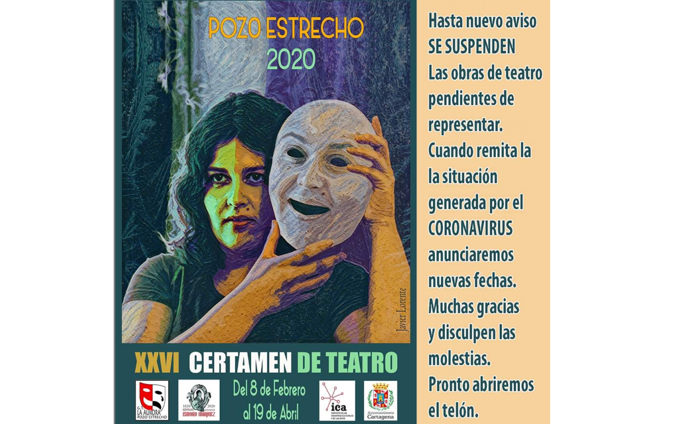 Se suspende el XXVI Certamen de Teatro de Pozo Estrecho