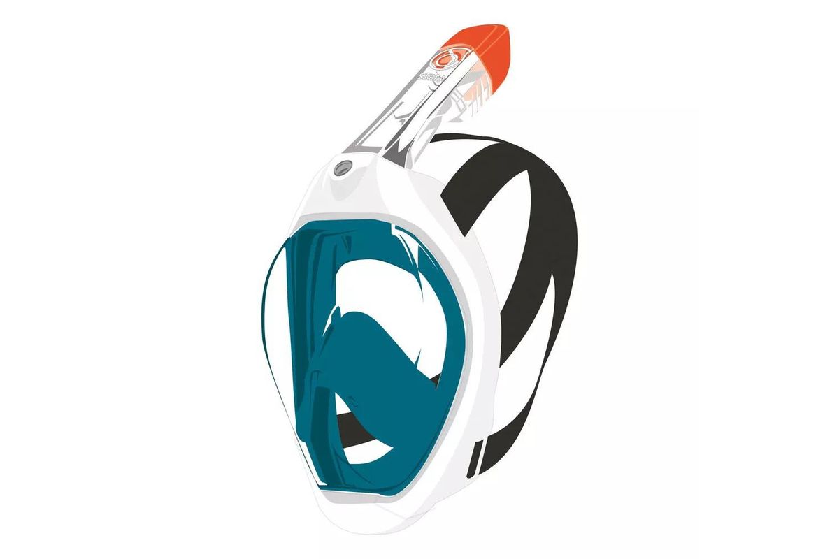 Modelo de gafas de snorkel de Decathlon recogidas para su adptacin para sanitarios