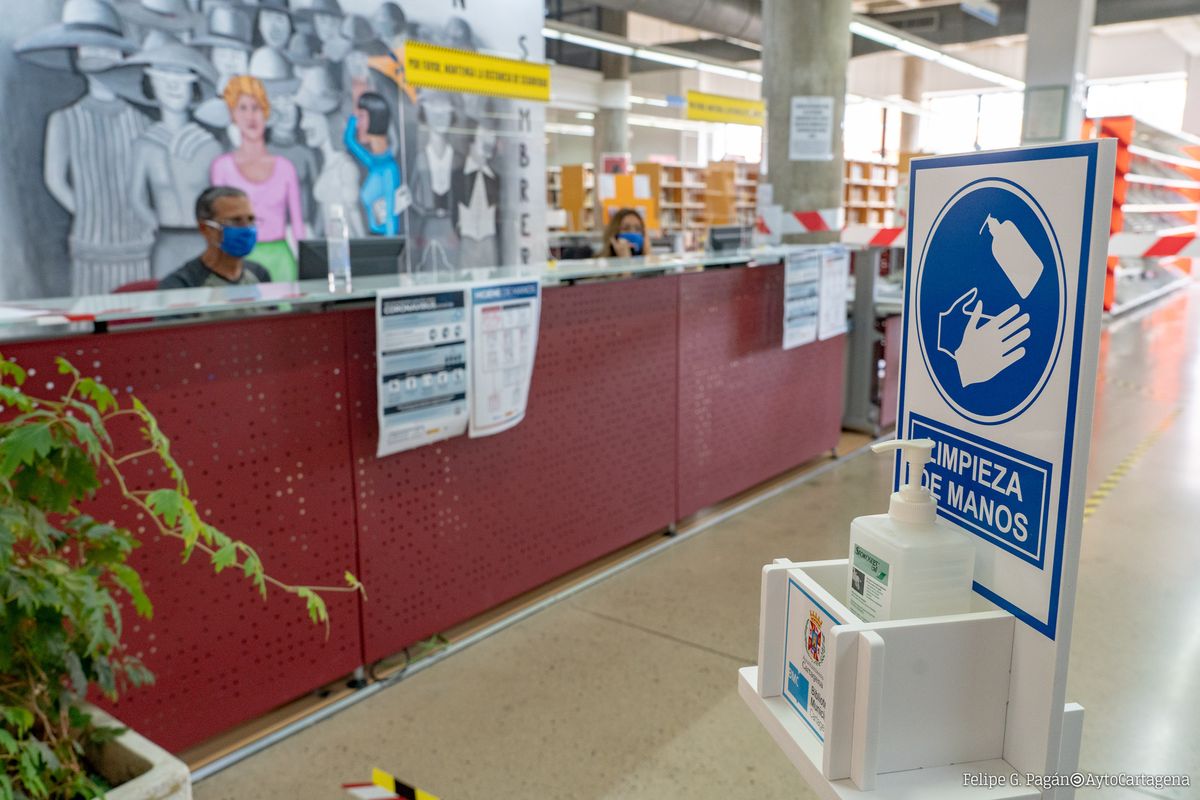 Instalacin de medidas de seguridad en las bibliotecas municipales para su reapertura 