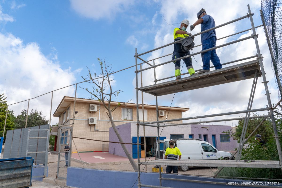 Obras en el colegio Stella Maris