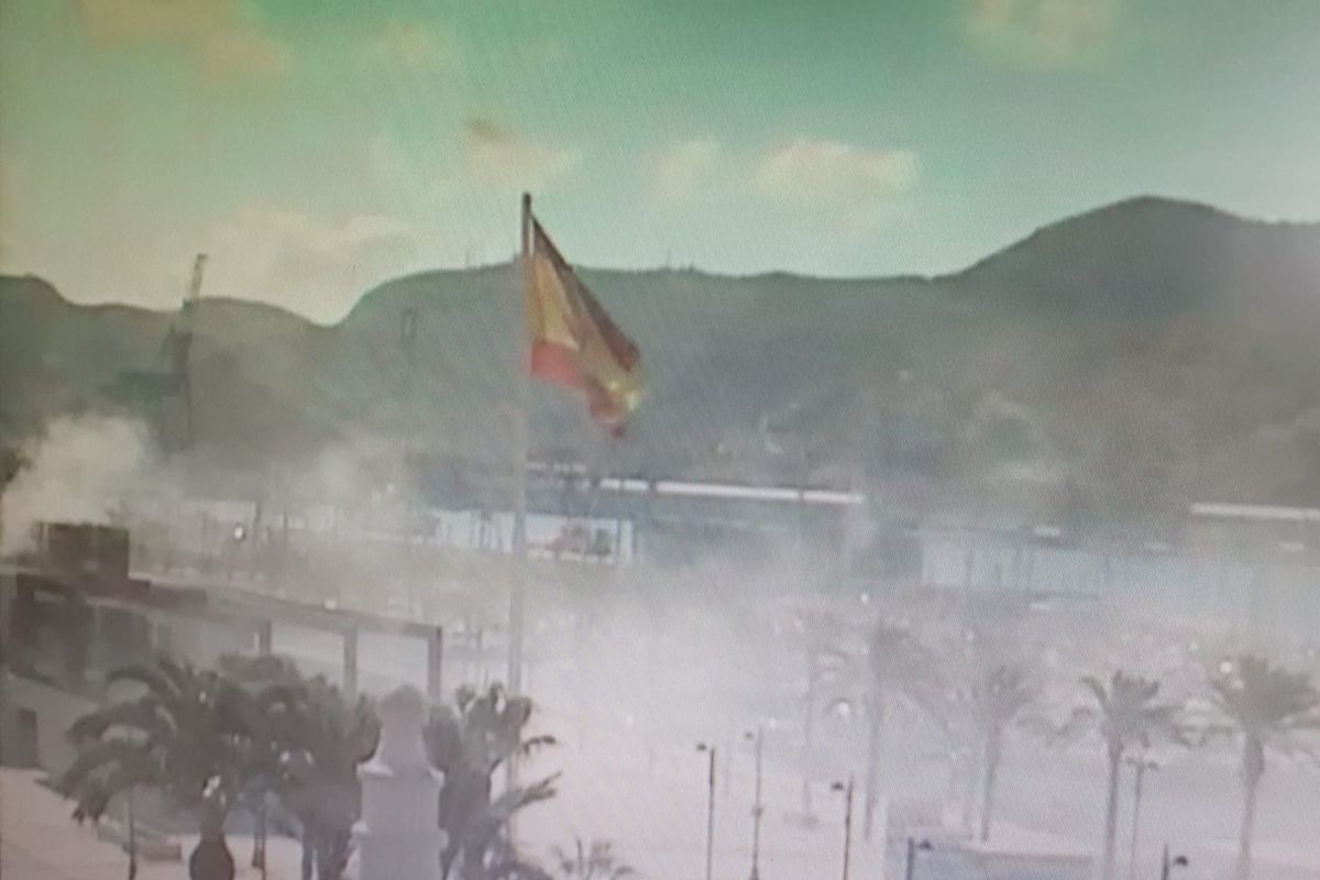 Incendio en un local de hostelera del puerto de Cartagena