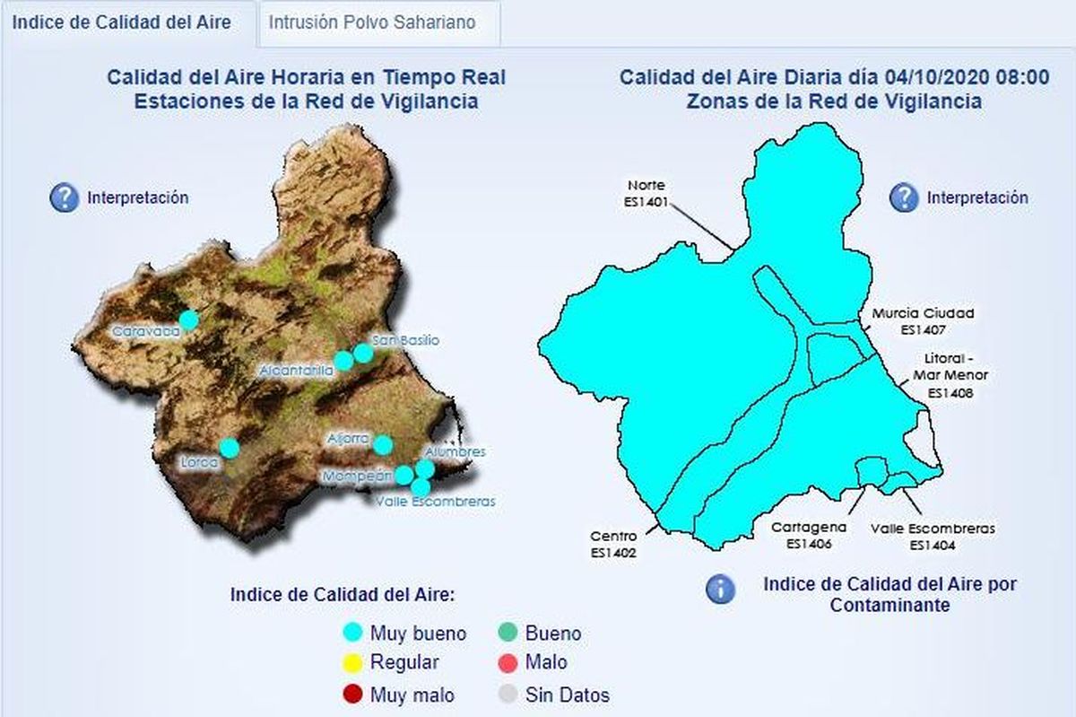 Desactivado el nivel preventivo por partculas en La Aljorra y Alumbres
