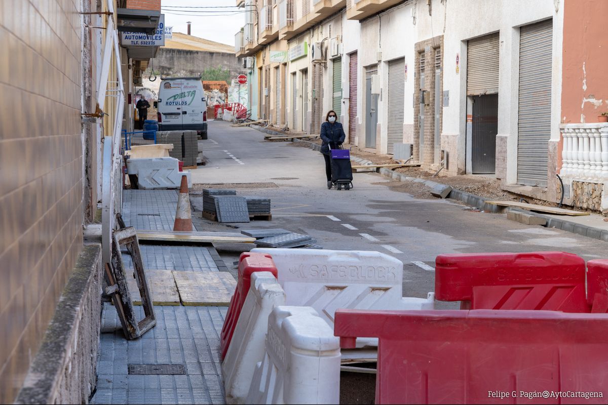 Obras acometidas en la calle Huerto de Amaro