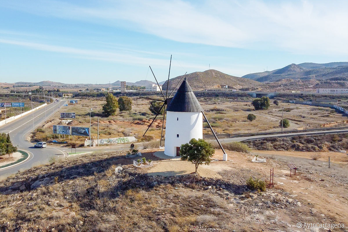 Molino de las Piedras en Los Mateos, cuya recuperacin ha concluido recientemente.