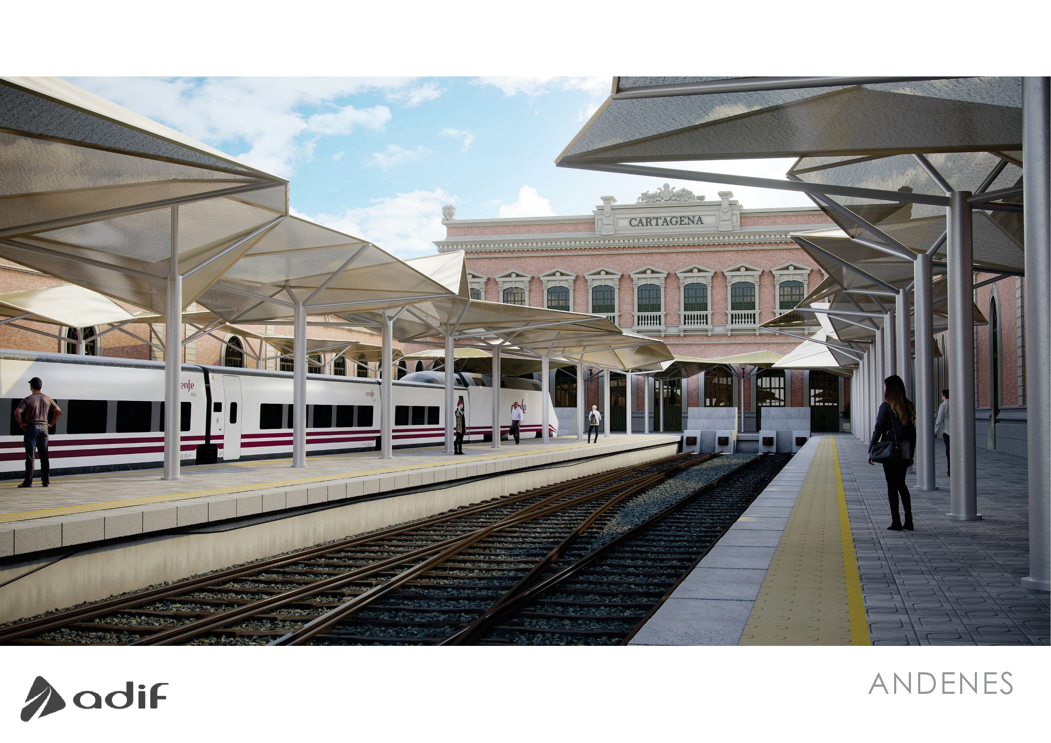 ADIF saca a licitacin la rehabilitacin integral de la estacin de tren de Cartagena