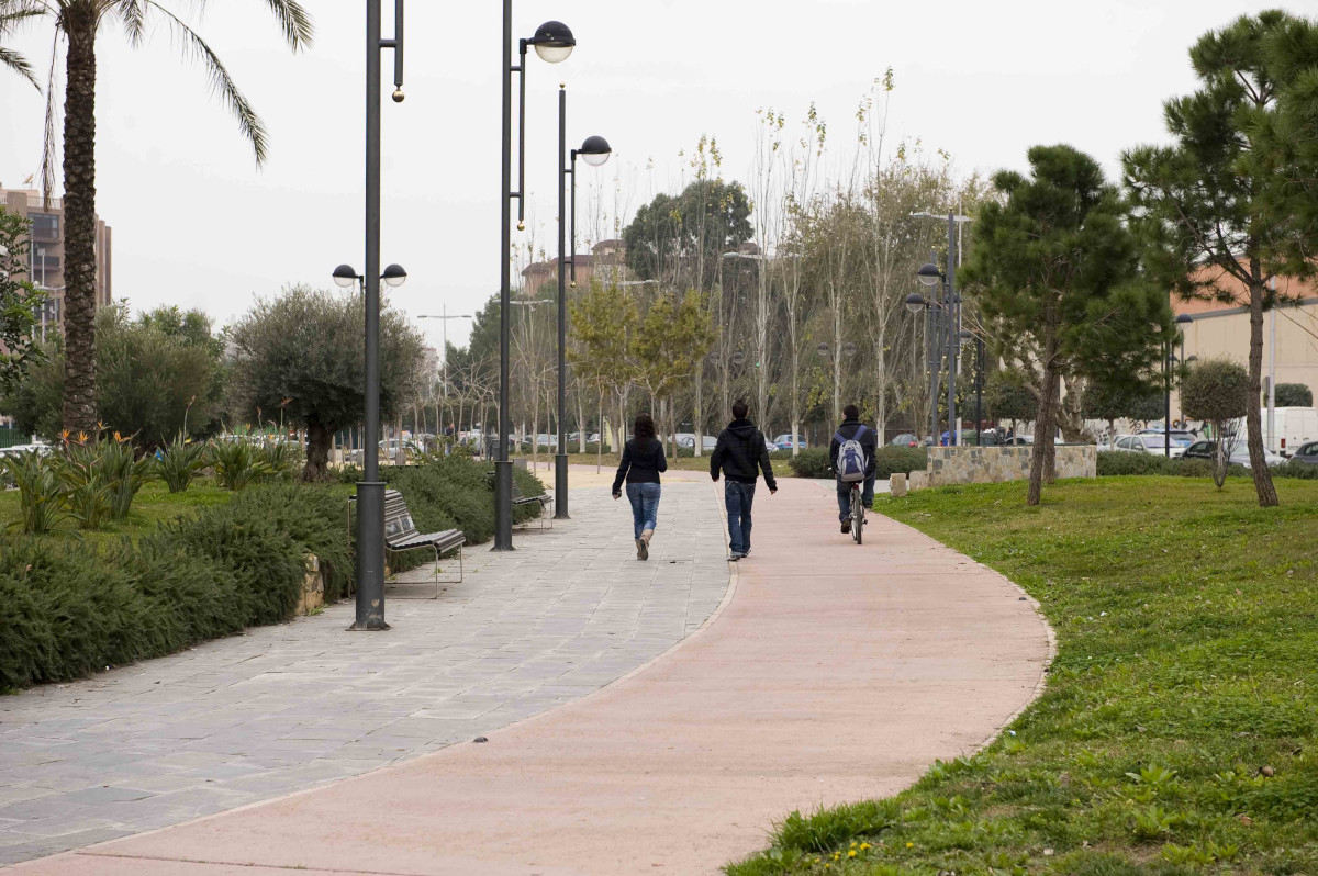 Carril bici en la calle Jorge Juan