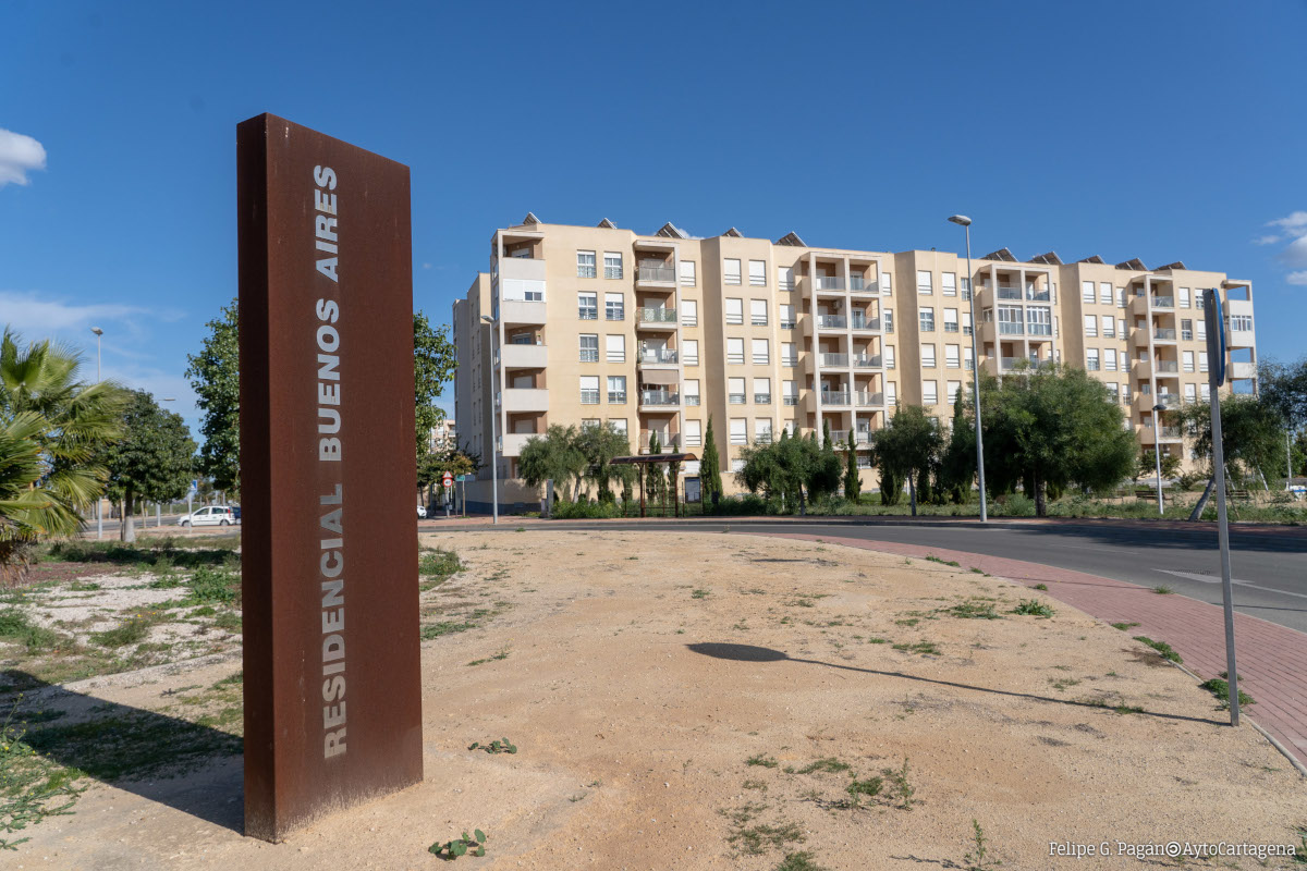 Entrada a la Urbanizacin Residencial Buenos Aires, hasta donde llega el autobus