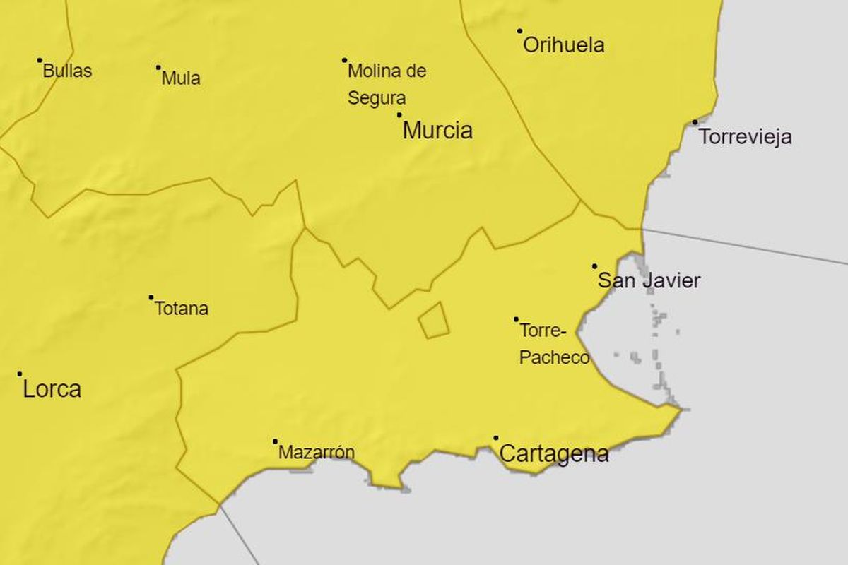 	Aviso amarillo por lluvias y tormentas en Cartagena durante el 23 de mayo