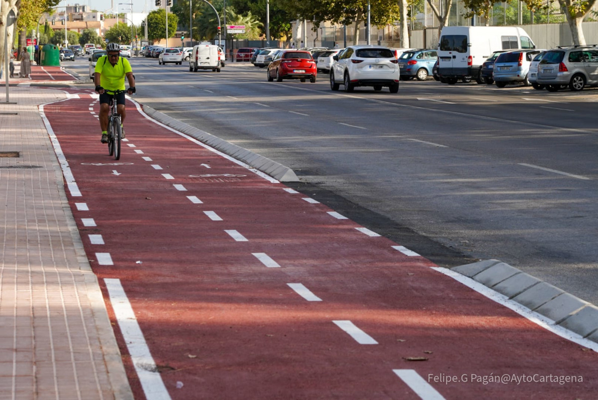 Carril bici de la calle Esparta