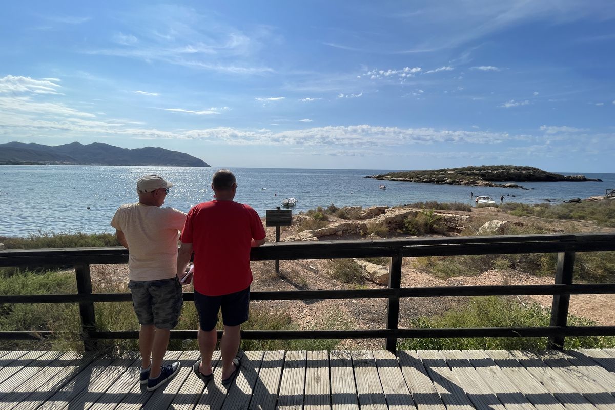 Yacimiento en los baos termales de la Marrana en Isla Plana y El Tintero